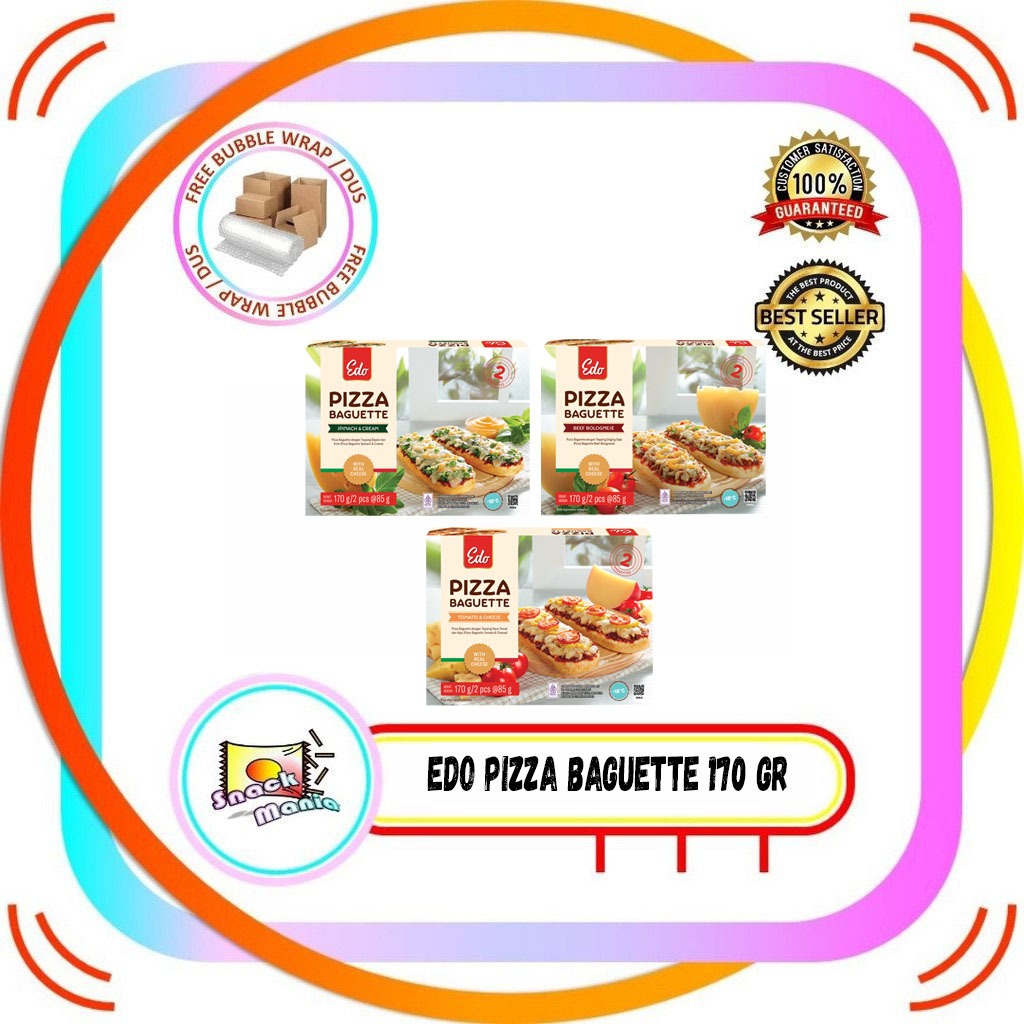 

EDO Pizza Baguette Spinach Cream | Beef Bolognese | Tomato Cheese ~ 170 gr