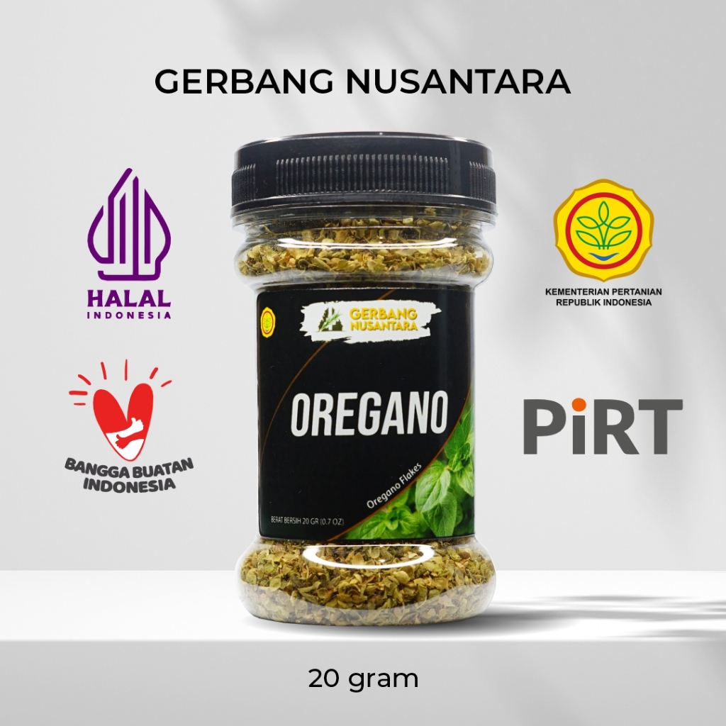 

Gerbang Nusantara - Daun Oregano Flakes Bubuk Bumbu Masak Dapur Rempah 20gr