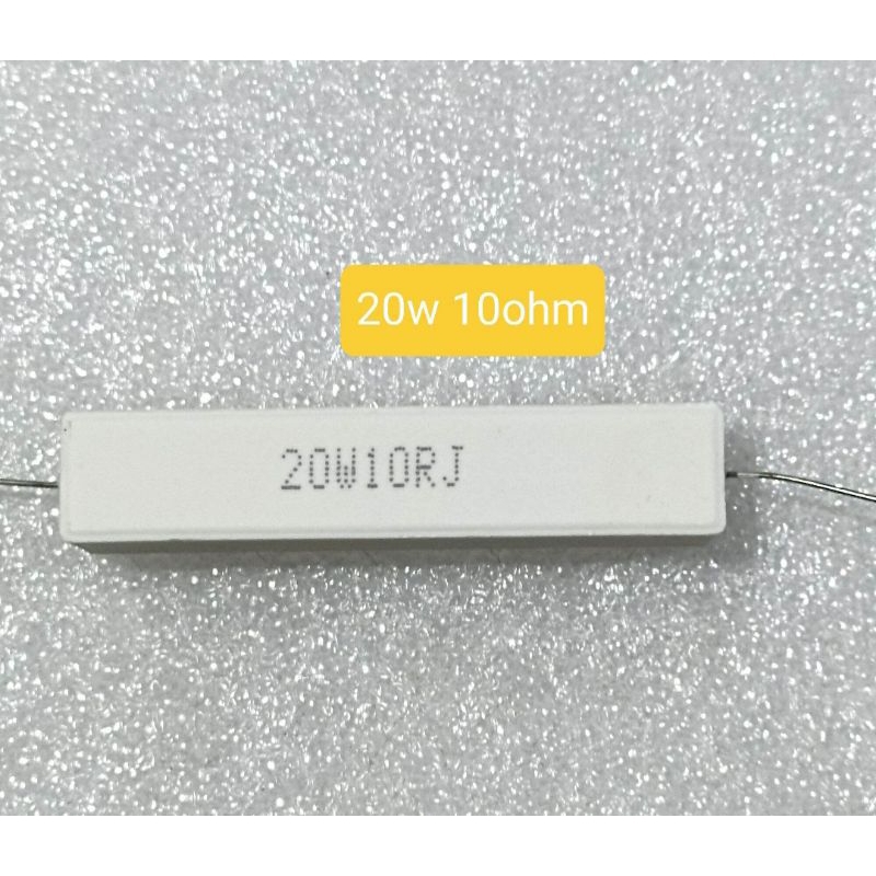 RESISTOR KAPUR 20W 10 OHM 20 WATT 10 RJ 10OHM RESISTOR TAHANAN 20W 10 OHM