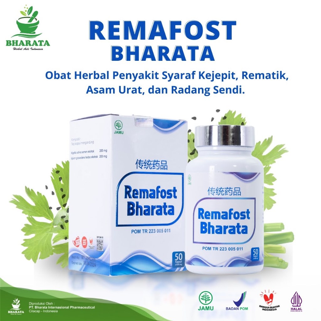 Obat Rematik Syaraf Kejepit Asam Urat Remafost Bharata Ampuh