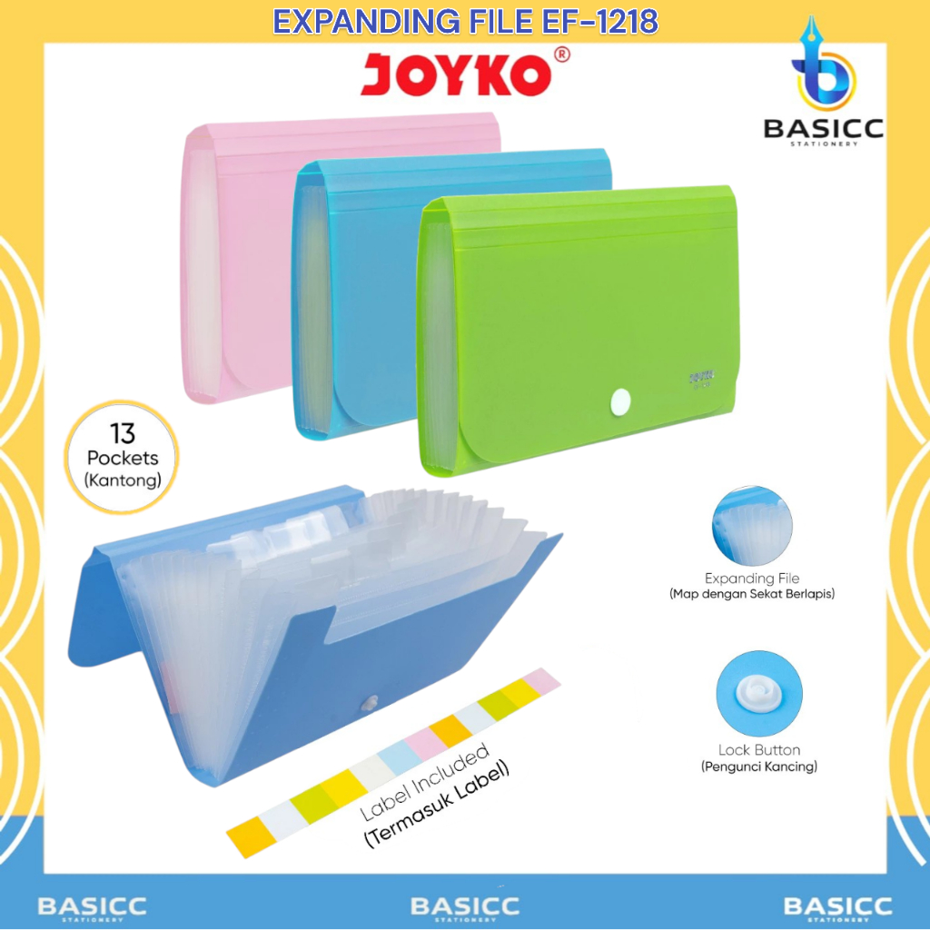 

Joyko Expanding File Map Harmonika EF-1218 Giro 13 Pocket