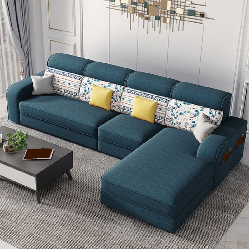 Sofa leter l minimalis ruang tamu terbaru
