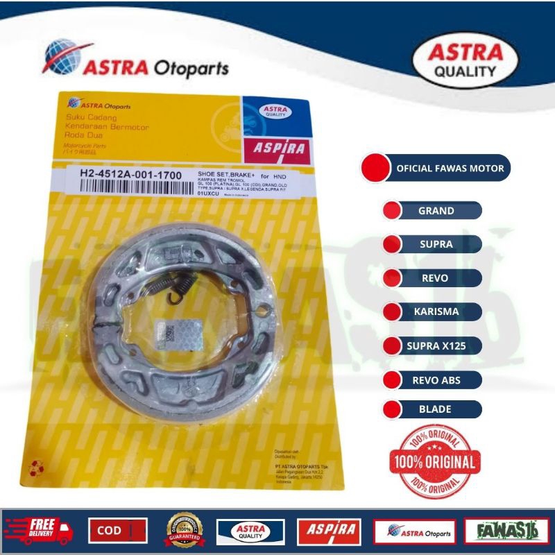 kampas rem Supra/kampas rem belakang grand