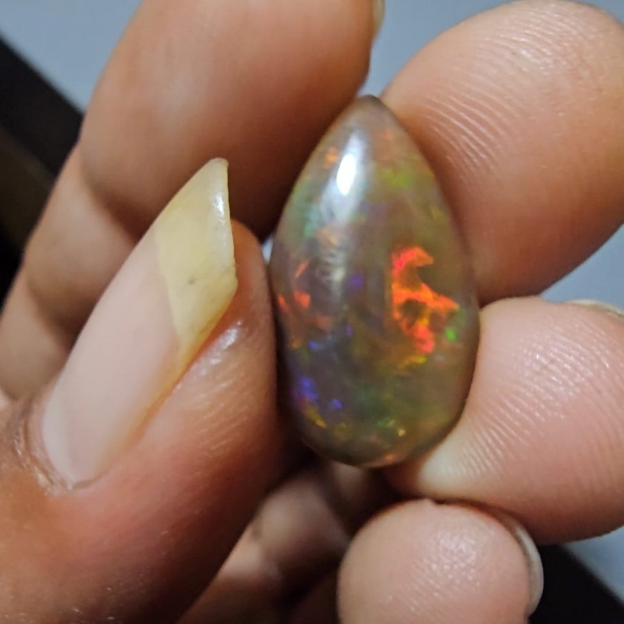 BATU PERMATA KALIMAYA TEH OPAL CARAMEL FIRE WELO ETHIOPIA CRYSTAL ALAM