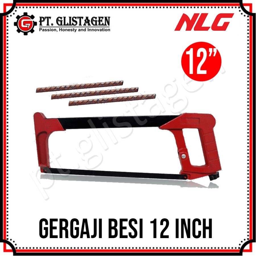 Tetsu by NLG Gergaji Besi Pipa 12" Gergaji Panjang Potong Papan Kayu Triplek Plastik Hacksaw Heavy D