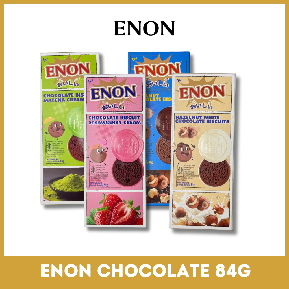 

ENON Chocolate Biscuits 84gr Biskuit Cokelat Wafer Matcha choco White coco