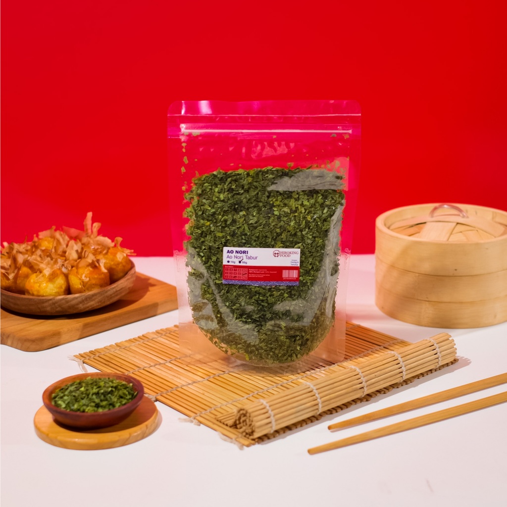 

HIROKING FOOD Aonori Bubuk Nori 50 g │Ao Nori Powder Import Taburan Takoyaki │ Seaweed Powder Mentai