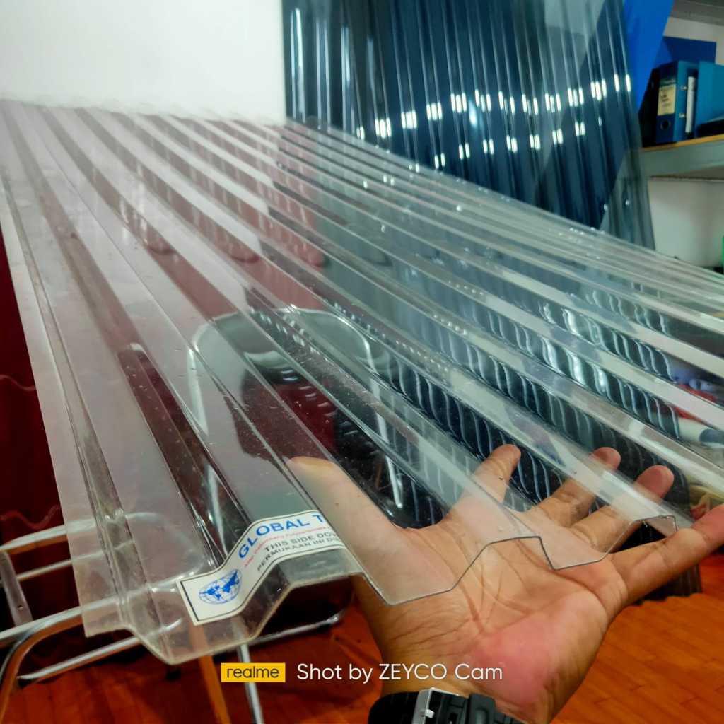 SPANDEK TRASPARAN 180CM CLEAR,SENG,ATAP GLOBAL TUFF CLEAR TIPE 700(GRECA)
