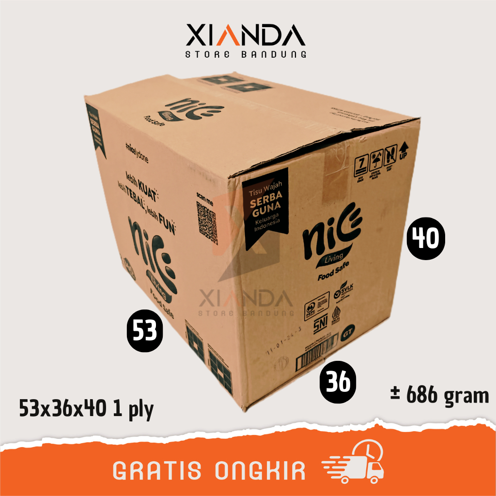 

KARDUS BEKAS 53x36x40 1 LAYER 686 GRAM | PACKING DUS PINDAHAN BOX PACKAGING KEMASAN UKURAN BESAR KECIL LEMBARAN CM CENTIMETER TEBAL TIPIS KILOAN KOTAK POLOS KUAT JUMBO GROSIR SATU DUA PLY DOUBLE LAPIS KARTON KIRIM BARANG MURAH TERJANGKAU