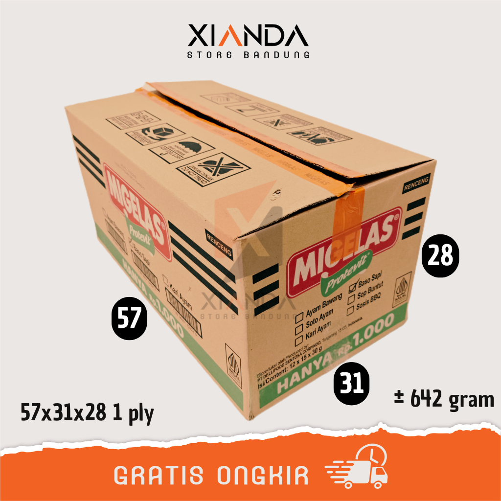 

KARDUS BEKAS 57x31x28 1 LAYER 642 GRAM | PACKING DUS PINDAHAN BOX PACKAGING KEMASAN UKURAN BESAR KECIL LEMBARAN CM CENTIMETER TEBAL TIPIS KILOAN KOTAK POLOS KUAT JUMBO GROSIR SATU DUA PLY DOUBLE LAPIS KARTON KIRIM BARANG MURAH TERJANGKAU