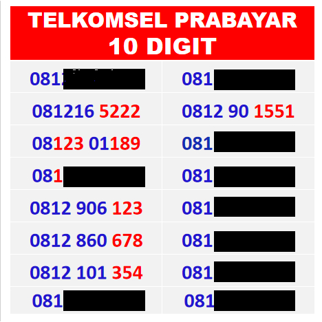 Telkomsel prabayar 10 digit simpati 10 digit