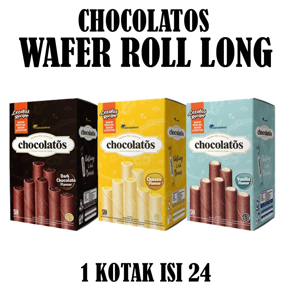 

CHOCOLATOS WAFER ROLL LONG KOTAK ISI 24