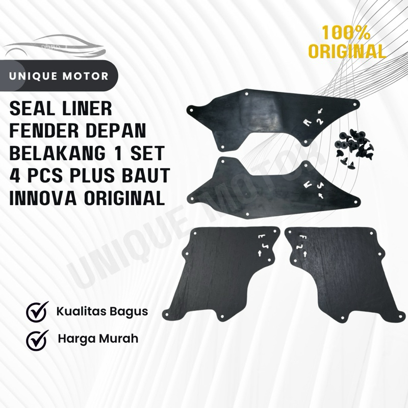 Seal Fender Depan Belakang Toyota Innova Lama 2004–2015 Original – Karet Liner Pelindung Bodi