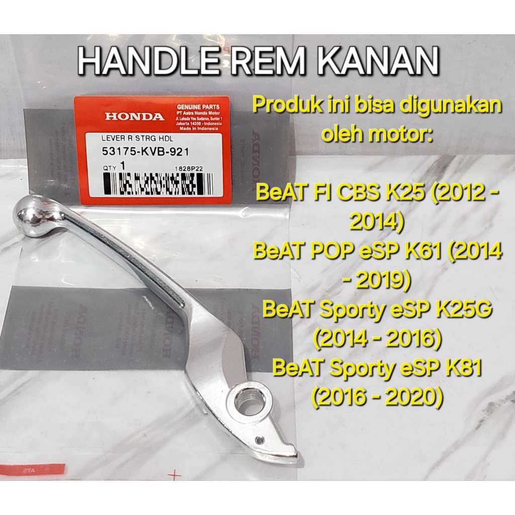 HANDLE REM KANAN BEAT SPORTY ESP 53175-KVB-921 ORIGINAL