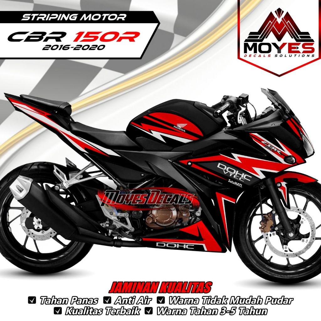 Striping CBR 150R - Decal CBR 150R - Stiker CBR 150R -  Decal Stiker CBR 150R 2016-2020 Racing