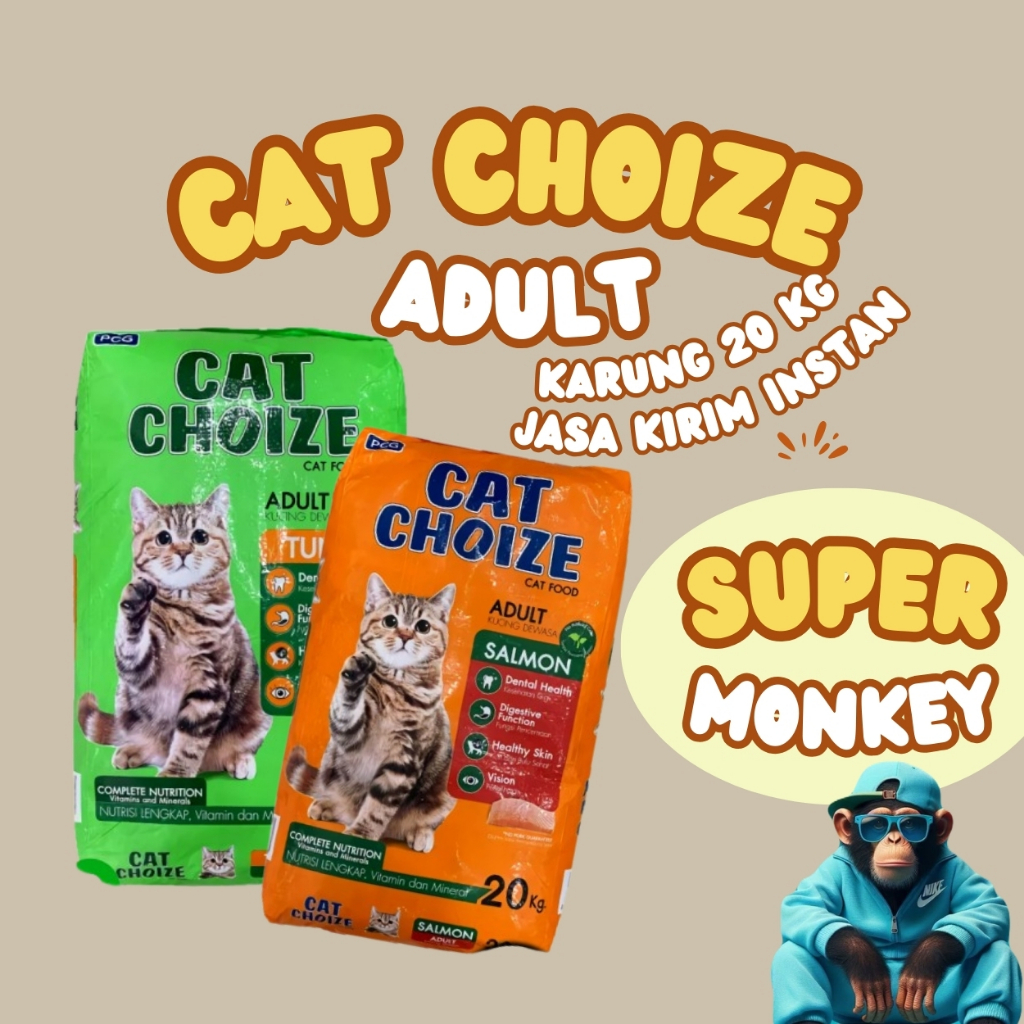 INSTAN: Cat Choize 20kg = 1 karung khusus Gosend grab ADULT