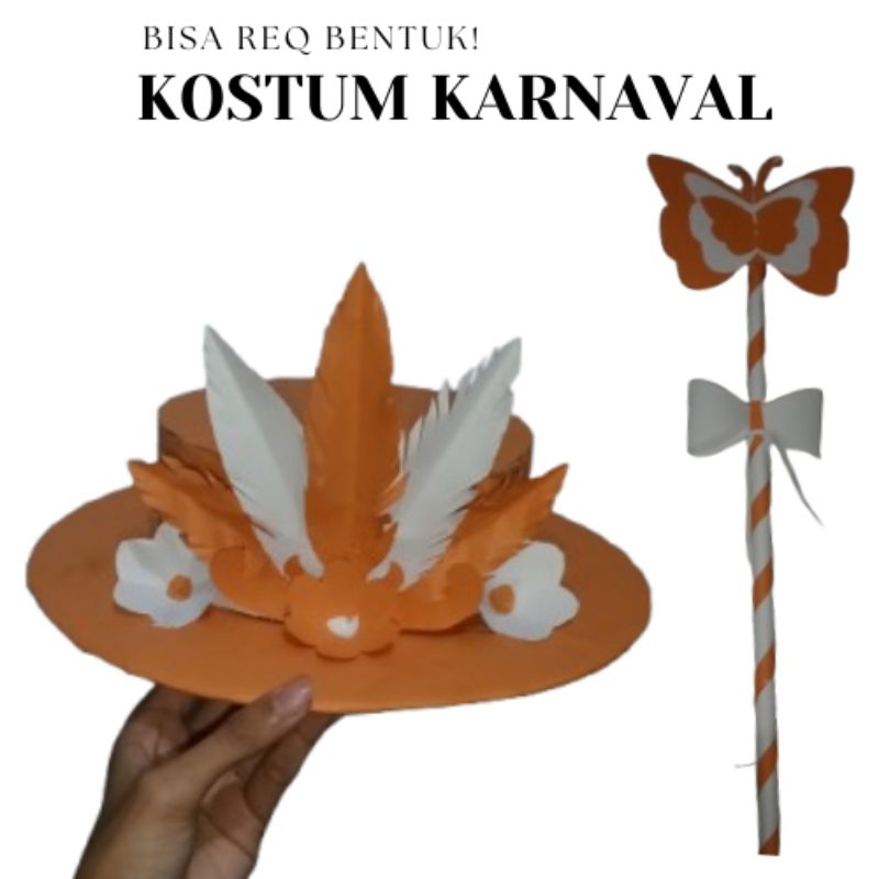 READY, KOSTUM KARNAVAL, Baju karnaval barang bekas, topi karnaval, mahkota adat, topi Agustusan, hia