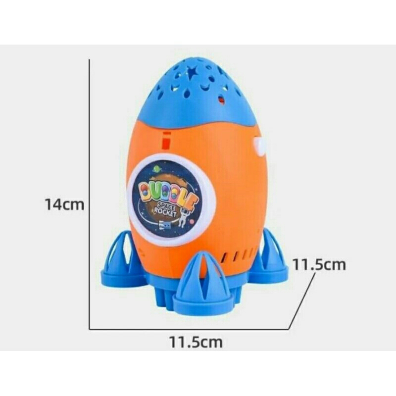 MAINAN ANAK BUBBLE ROCKET GUN LIGHT
