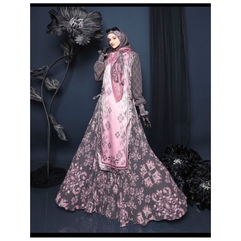 Gamis 3in1 Premium Butik Original By Dwina Syar'i (DWN)