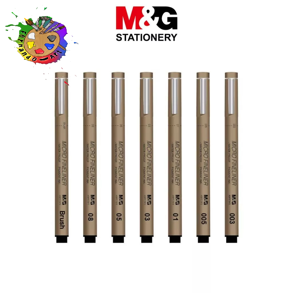 

Micro Fineliner M&G Drawing Pen #ASPT7971 Tip Pulpen Gambar M&G Micron Drawing Pen - Set 7