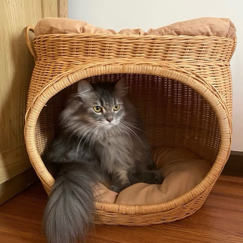 kandang kucing rotan/tempat tidur kucing rotan/tempat tidur kucing angora/kandang kucing tingkat/kan