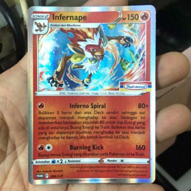 INFERNAPE KARTU POKEMON LANGKA PROMO INDOMARET