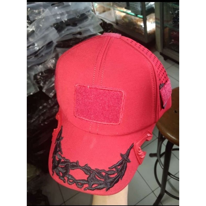 Topi Coak Premium Merah Komando Pamen