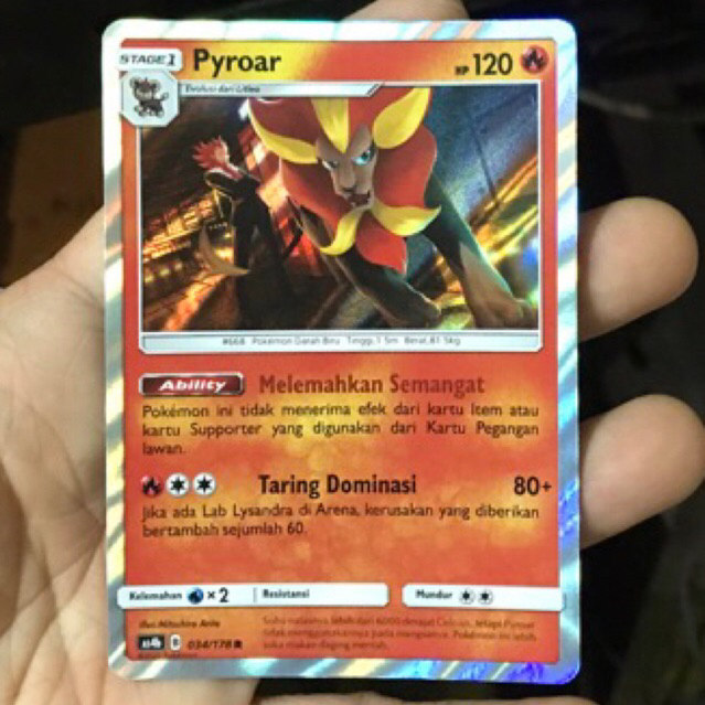 PYROAR KARTU POKEMON INDONESIA LANGKA