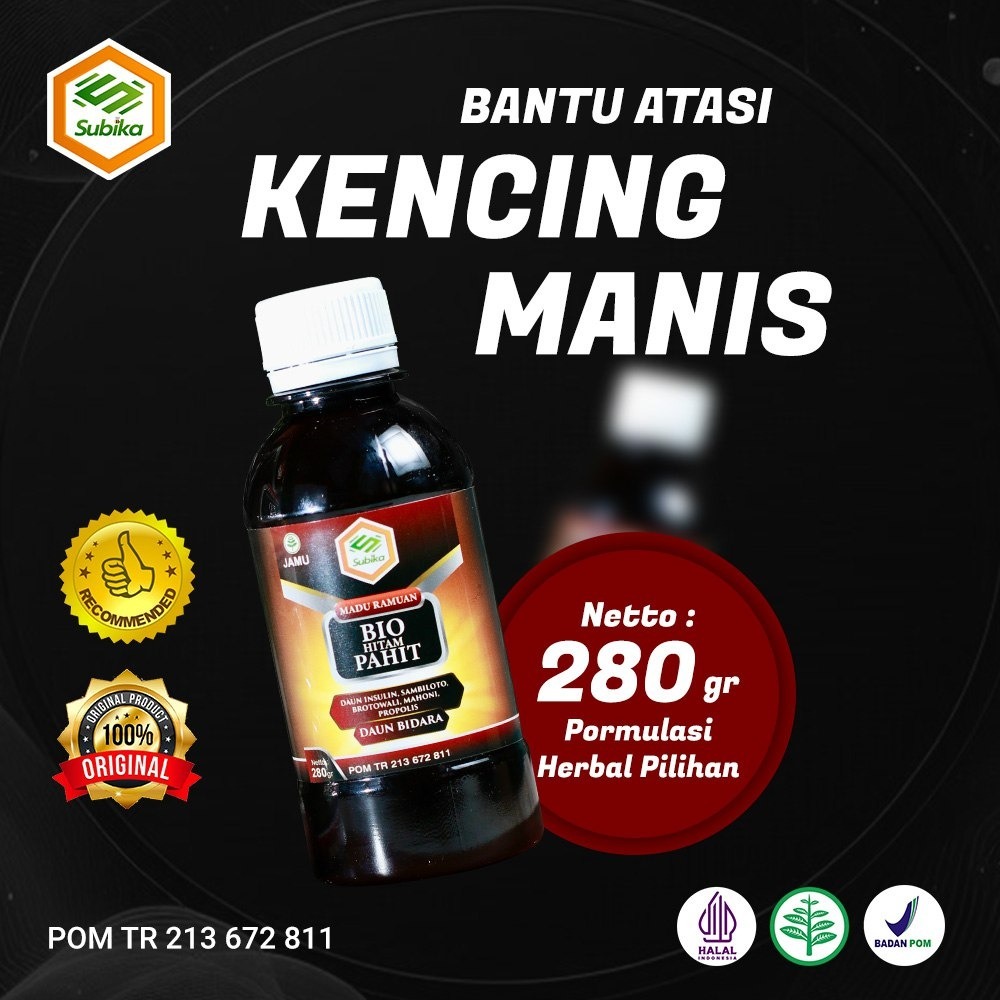 

Jamu Bio Hitam Pahit Daun Bidara 280gr