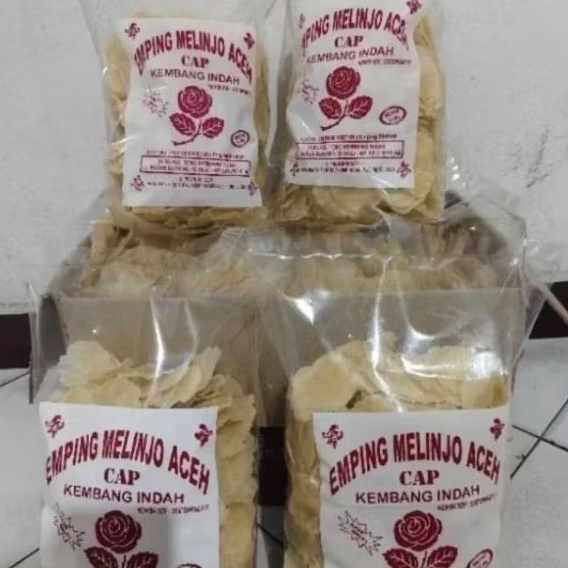 

Emping Melinjo Aceh Asli 100% Super Tipis | Emping Cap kembang sari | 250gr