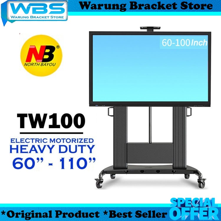 Bracket Breket Standing TV 100 98 90 85 80 75 65 60 Inch Besi Kokoh Import LED TV TW100