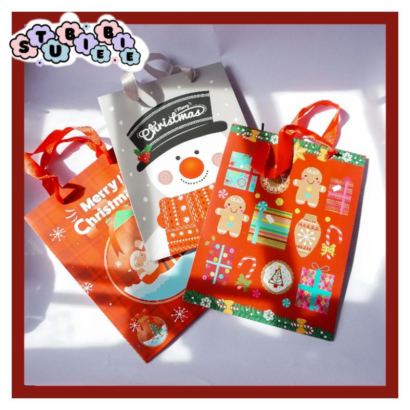 

Paperbag natal ukuran medium 24*18