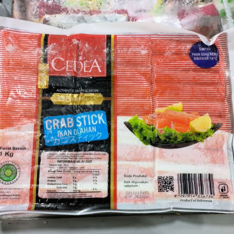 

crab stik cedea 1kg isi 63pcs