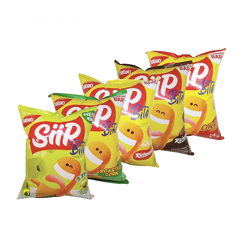 

Nabati Siip BITE - Snack Ekstrudat Jagung - 62 gr BESAR