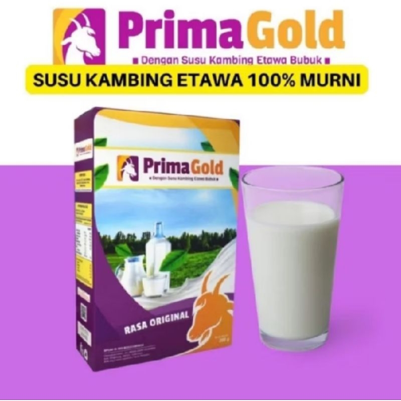 

Susu Kambing Etawa Bubuk Prima Gold Rasa Original 200gr