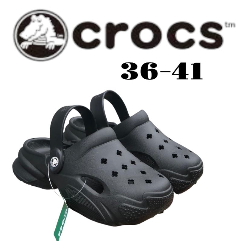 sandal Crocs original Sandal  Hitam Croc36-41
