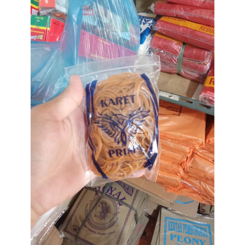 

karet gelang warna kuning isi banyak 100gram