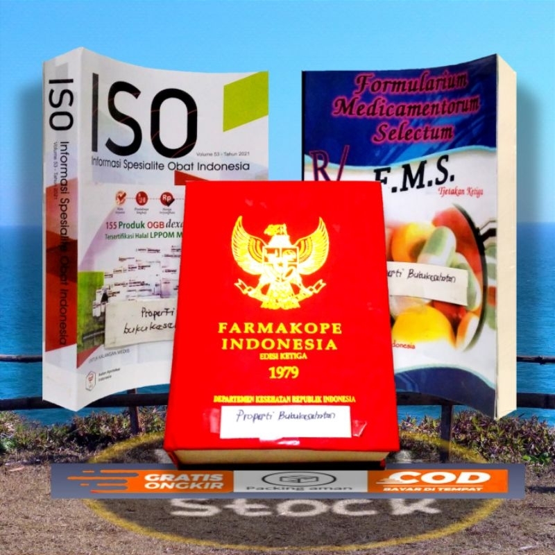 Paket 3 Buku  Farmasi ( ISO , FI 3 , FMS) ISO edisi 53 2021, FMS , FARMAKOPE INDONESIA Edisi 3 ( Fi 