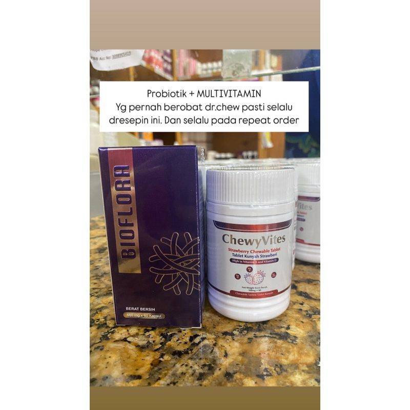VITAMIN ANAK CHEWYVITES / PROBIOTIK BIOFLORA DR.CHEW EXP 2026