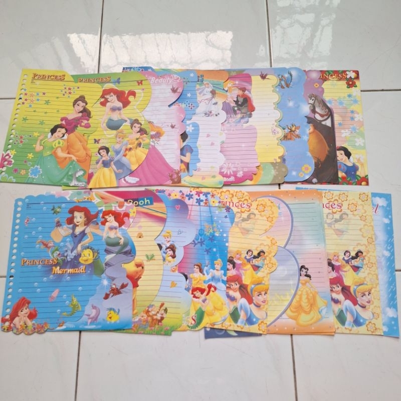 Loose Leaf Isi Kertas Binder A5 Fancy Karakter Princess Cinnamoroll Naruto Kartun Lucu