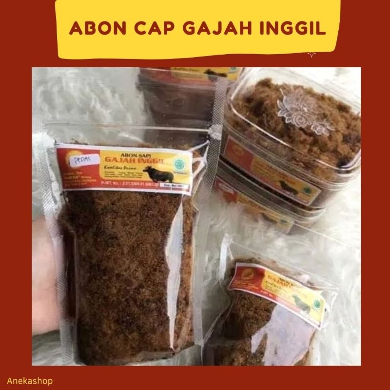 

Abon sapi cap gajah inggil 250 gram