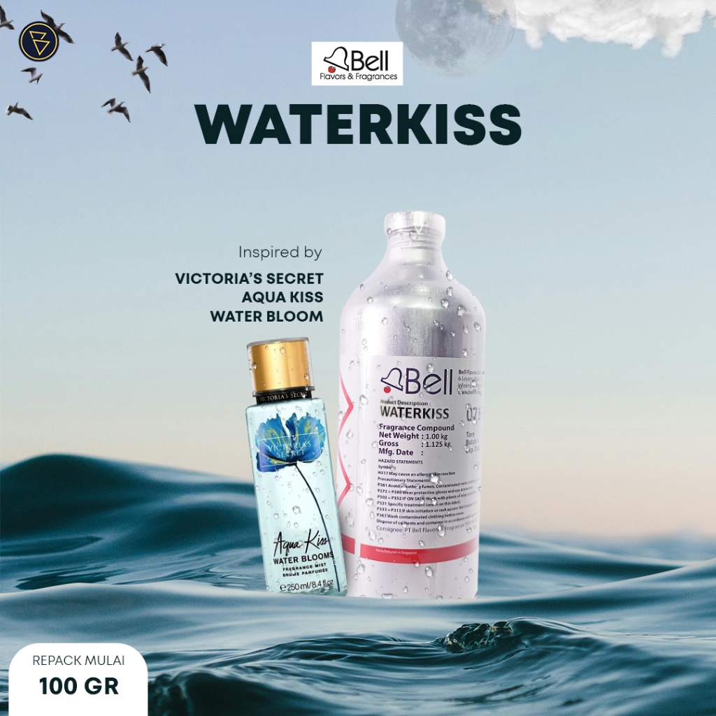 WATER KISS - BELL |  REPACK BIBIT PARFUM MURNI