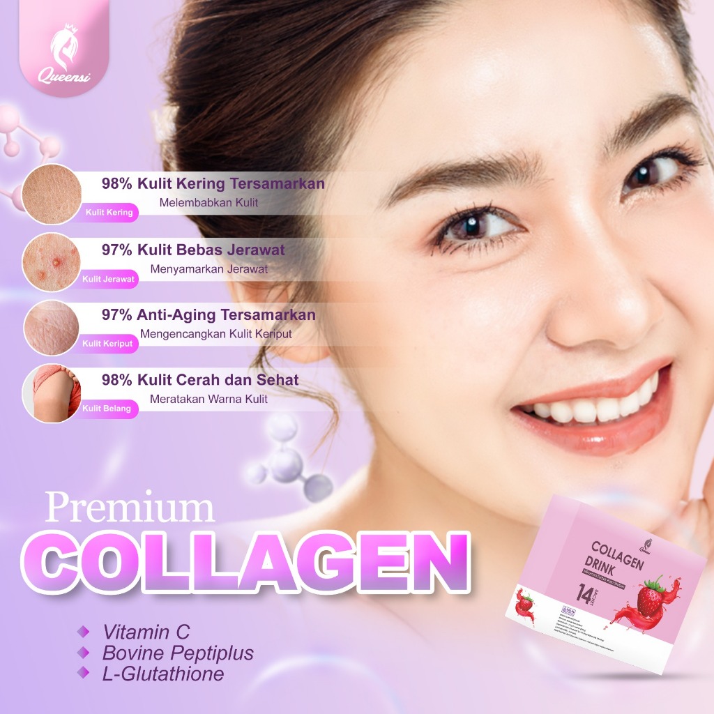 Queensi Collagen Drink - Minuman Kolagen untuk Kesehatan & Kecantikan