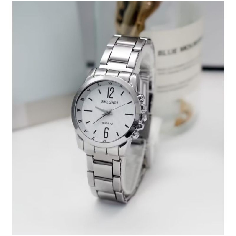 JAM TANGAN WANITA // JAM TANGAN WANITA BVLGARI // JAM TANGAN WANITA RANTAI SILVER RANTAI STAINLESS S