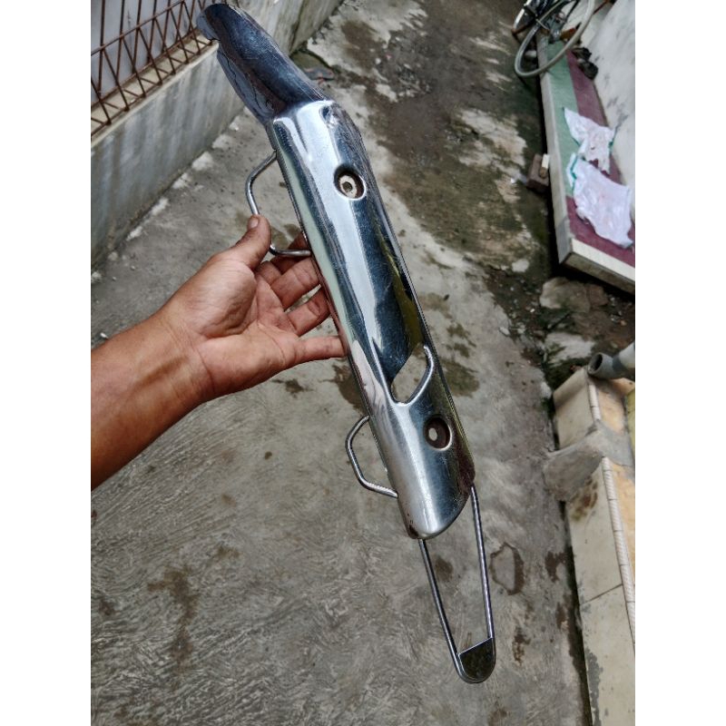 cover knalpot scorpio z original copotan