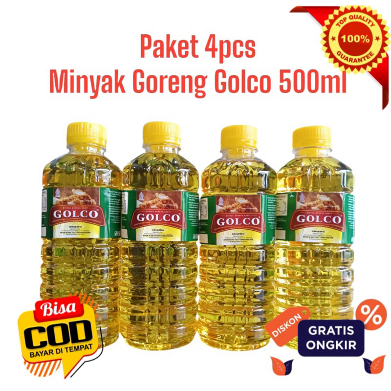 

[Paket isi 4] MINYAK GORENG GOLCO 500ml KEMASAN BOTOL