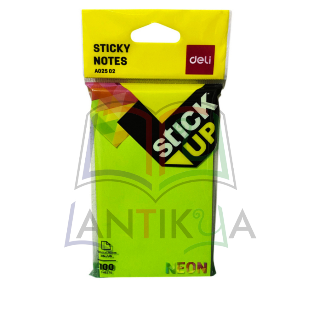 

DELI STICK NOTE / NOTES TEMPEL A 02502 NEON (1 PCS) / 1 WARNA