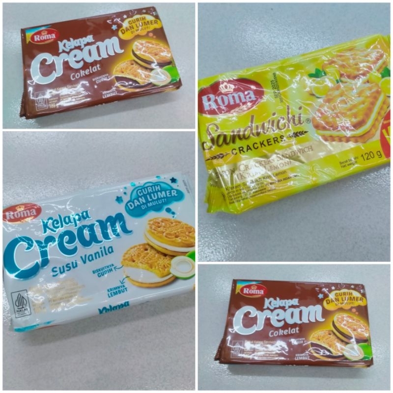 

Roma Kelapa Cream Coklat 198gr Biscuit Kelapa