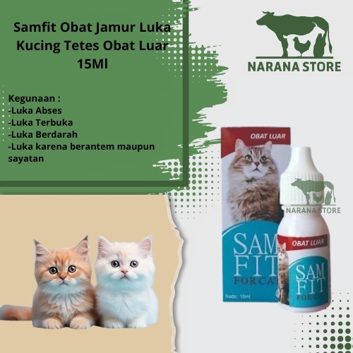 Samfit Untuk Kucing Obat Luar Luka Abses Luka Infeksi 15Ml