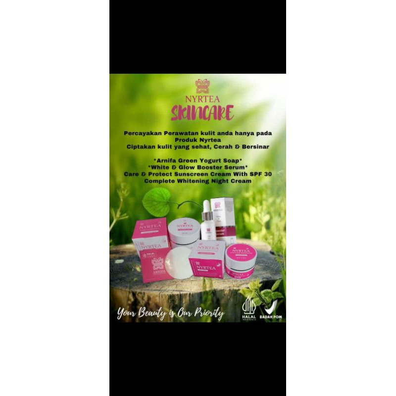 Produk Lengkap NyrteaBisa request isi paket- arnifa soup, feminim siap, sunscreen, night cream, mice